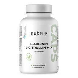nutri+ L-Arginin L-Citrullin Kapseln 360 Stück Aminosäure