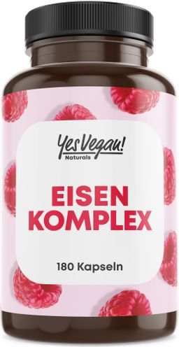 Eisen Kapseln vegan (180 Kapseln für 6 Monate) mit 20 mg Eisen Bisglycinat I Eisen hochdosiert