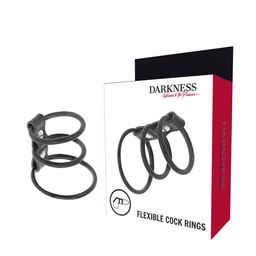 Darkness - Penis- und Hodenring – Unterstützung für längere Erektion