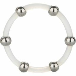 Calex steel beaded silicone ring xl
