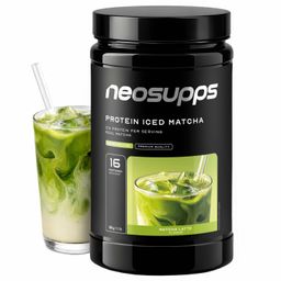 Neosupps Protein Iced Matcha Latte mit echtem Matcha, Eiweißpulver