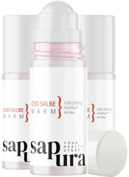 CBD Wärmesalbe Roll-On | Schmerzsalbe extra stark | Arnika & Teufelskralle | 3er Set | SAPURA®
