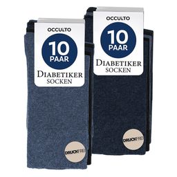 Occulto Herren Diabetikersocken 10er Pack (Modell: Goetz) 10BlueMix 39-42