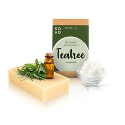 SOHO Naturkosmetik Gesichtsseife | TEATREE | Teebaumöl & Tonerde