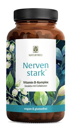 Vitamin B Komplex 8 B-Vitamine 3 Cofaktoren  120 vegane Kapseln  Nervenstark NATURTREU®