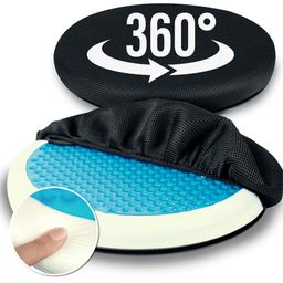 ELONEO Drehkissen für Autositz mit Gel, Einstiegshilfe/Ausstiegshilfe, inkl. Bezug Ø 40