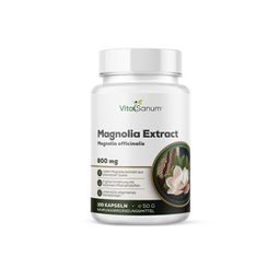 VitaSanum® - Magnolienrindenextrakt (Magnolia officinalis) - 800 mg Tagesportion - 100 vegane Kapsel