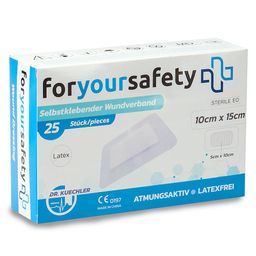 Dr. Kuechler Medical® 25 Stück Wundpflaster steril, besonders hautfreundlich, latexfrei, 10x15cm