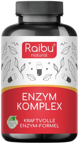 Enzym Komplex | Pflanzliche Verdauungsenzyme mit Bromelain, Papain & Laktase | RAIBU