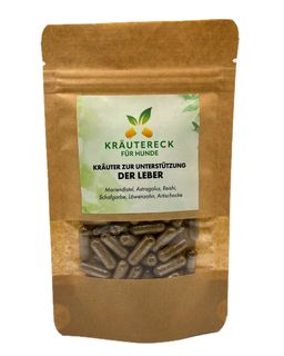Kräuterkapseln Hund – Leber | mit Mariendistel, Reishi & mehr