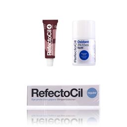 Refectocil Wimpernfarbe kastanie 4 & Refectocil Oxidant flüssig 3% & Refectocil Wimpernblättchen Set