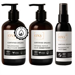 oxy8 Naturkosmetik - Haar Set SHAMPOO & CONDITIONER & TONIC – gegen Haarausfall & Schuppen