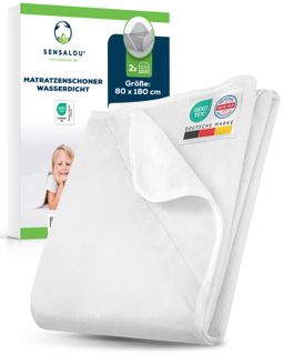 Sensalou Matratzenschoner wasserdicht 80 x 180 cm Matratzenschutzauflage 2er Set