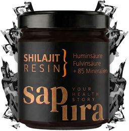 Shilajit Resin XXL Glas 60g - Mumijo Shilajit Harz + Dosierlöffel * 78% FULVIN + 12% HUMINSÄURE