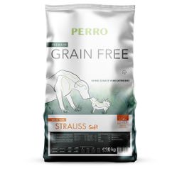 PERRO Grain Free Adult Mini Strauß Soft - Trockenfutter für kleine Hunde