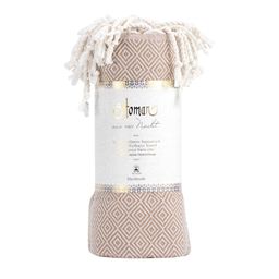 GREENDOOR Hamam Tuch Rautenmuster cappuccino