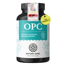 NATURE LOVE® OPC Traubenkernextrakt - 180 Kapseln - 800mg Extrakt/Tagesdosis - französische Trauben