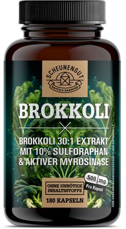 Scheunengut® Brokkoli | 30:1 Brokkolisprossen-Extrakt mit mindestens 50mg Sulforaphan