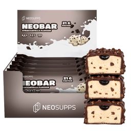 Neosupps NeoBar Proteinriegel Stracciatella, 12 x 60g, Protein Riegel mit wenig Zucker