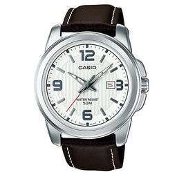 Casio Herren Analog Quarz mit Edelstahl Armbanduhr