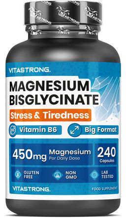 Vitastrong Magnesium Bisglycinat – Hochdosiertes Magnesium für Energie, Muskeln & Regeneration