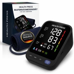 Health Press Blutdruckmessgerät Oberarm – Digitales Blutdruckmessgeraet mit Manschette