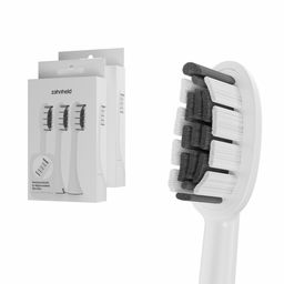 Zahnheld Bürstenkopf Basic Medium weiß (6 Stück) - mittelharte Wechselköpfe