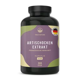 TRUE NATURE® Artischocken Extrakt Kapseln mit 2,5% Cynarin - Vegan & Made in Germany