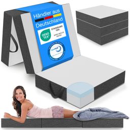 ELONEO Klappmatratze 15 cm dick, versch. Größen & Farben, atmungsaktiv, pflegeleicht