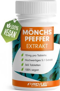 ProFuel - Mönchspfeffer hochdosiert - 365 Tabletten - 10mg hochwertiges Mönchspfefferextrakt (5:1)