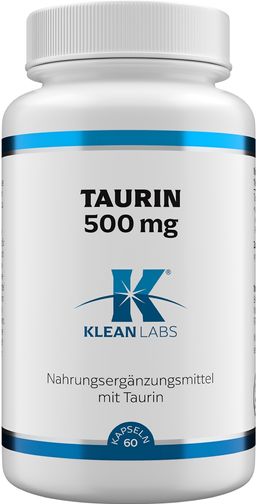 Klean Labs Taurin Kapseln 500 mg, reines L-Taurin, hochdosiert, vegan, ohne Zusatzstoffe, Aminosäure