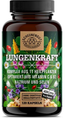 Scheunengut® LUNGENKRAFT® | Lungenkraut Kapseln | Komplex mit isländisch Moos, Salbei uvm