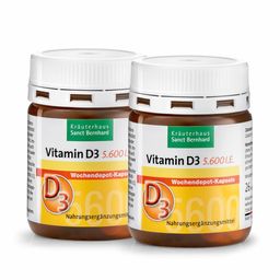 Sanct Bernhard Vitamin D3 5.600 I.E. Wochendepot-Kapseln