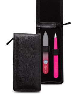 nippes Solingen  Reißverschluss-Etui Beauty Set/Pinzette Glasfeile