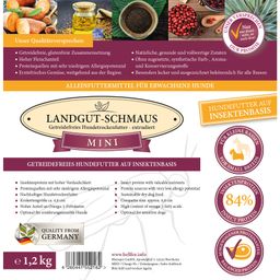Bellfor Hypoallergenes Trockenfutter für Hunde mit Insekten Getreidefrei - Landgut-Schmaus Mini