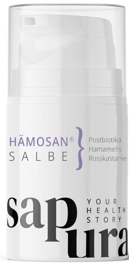 Hämorrhoiden Salbe mit Hamamelis, CBD und Postbiotika | HämoSan | SAPURA®