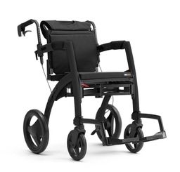 SALJOL Rollz Motion 2.1 Rollator o. Transportrollstuhl mit Trommelbremsen u. Ankipphilfe, faltbar