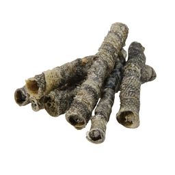 Schecker Hundesnack Lachshautröllchen - fettarm - entschuppt - getrocknet