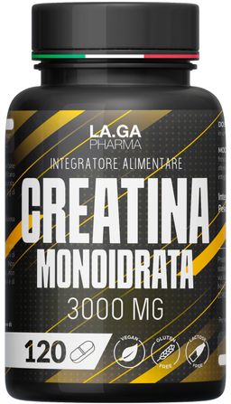 LA.GA© Kreatin-Monohydrat 120 Tabletten – Reines Kreatin