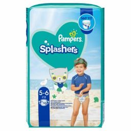Pampers Splashers Größe 5-6, 10 Einweg-Schwimmwindeln, 14+ kg, Für Sicheren Schutz Im Wasser