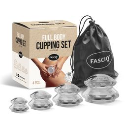 FASCIQ® Silikon Schröpf Set 4 St., Komplettsatz cupping