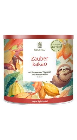 12 Vitamine & 6 Mineralstoffe Kinder ab 4 Jahren ZAUBERKAKAO 210 g veganes Kakaopulver NATURTREU®