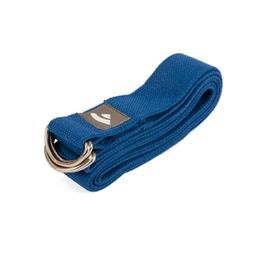 Yamala Belt Yogagurt 2 in 1, Baumwolle blau, Metallringe an beiden Enden