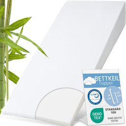 ELONEO Keilmatratze 14 cm hoch, Komfortschaum, für Hausstauballergiker, schadstoffgeprüft