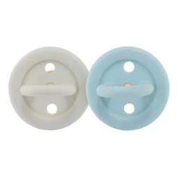 Hevea Schnuller Bumi Bebe rund 0-3 Monate Set Denim & Sage