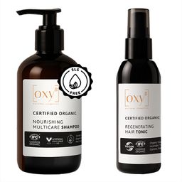 oxy8 Naturkosmetik – Männer SHAMPOO & TONIC Set – gegen Haarausfall & Schuppen