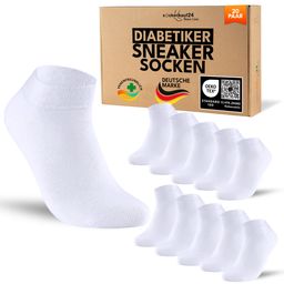 Diabetiker Sneaker Socken mit Komfortbund ohne Gummi & ohne Naht für Damen und Herren