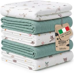 Kikido Mullwindeln Baby 100% Baumwolle