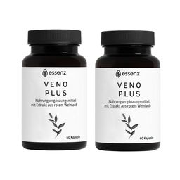 ESSENZ Veno Plus Kapseln – Pflanzlicher Komplex mit rotem Weinlaub & Rutin