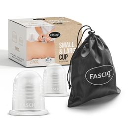 FASCIQ® Silikon Schröpfkopf L + S, Massage cuppingset